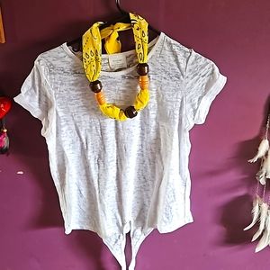 Xl top with hand made scarf necklace,new but no tags